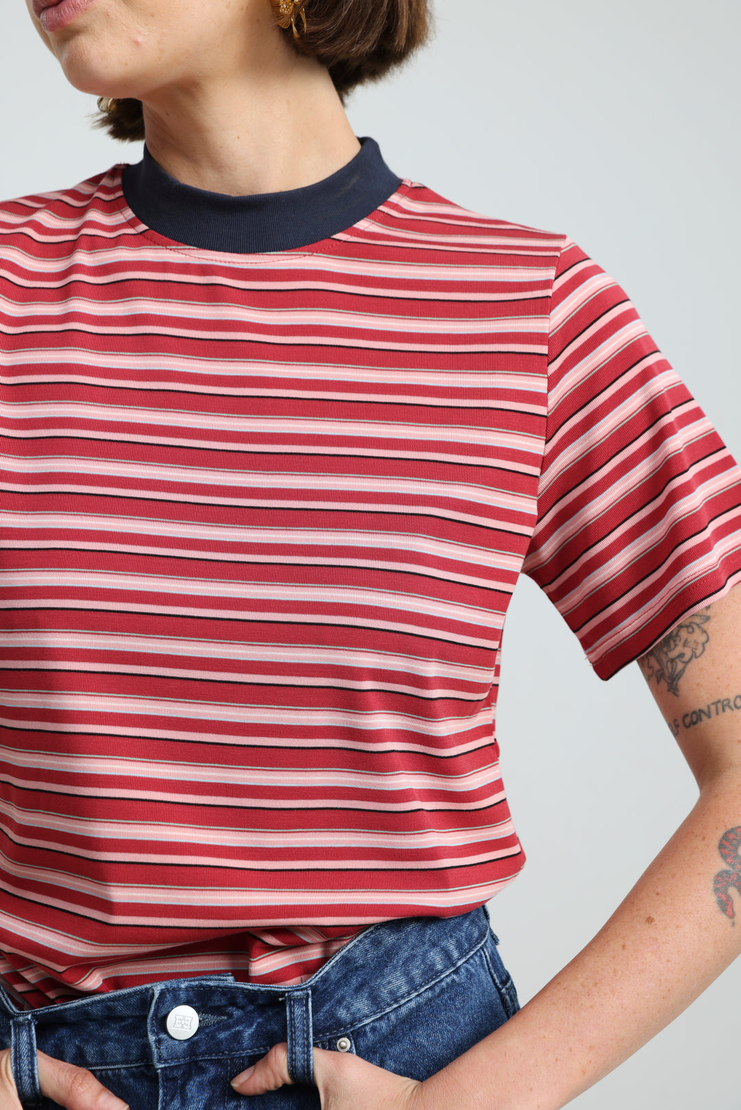 Rebasically Striped Red T-Shirt
