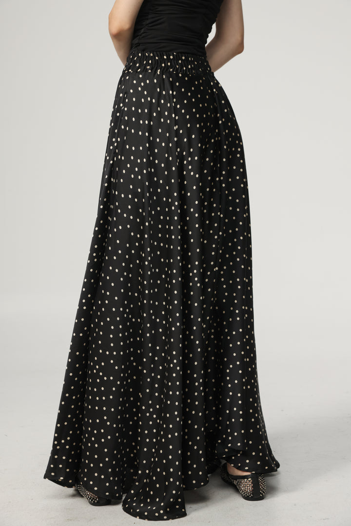 Black Dots Maxi Skirt