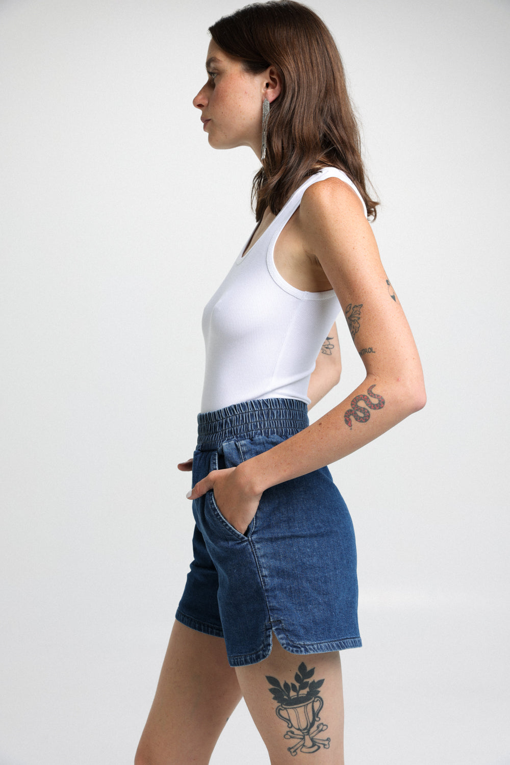 E Star Blue Short Denim