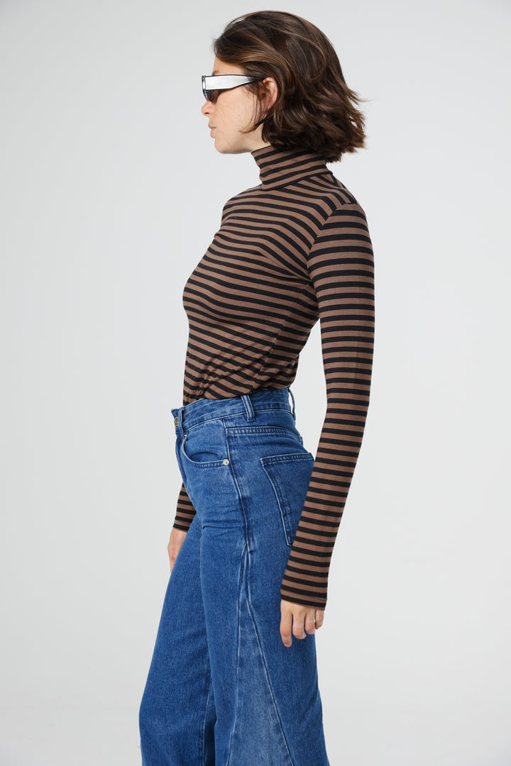 Principle Brown Stripes Shirt