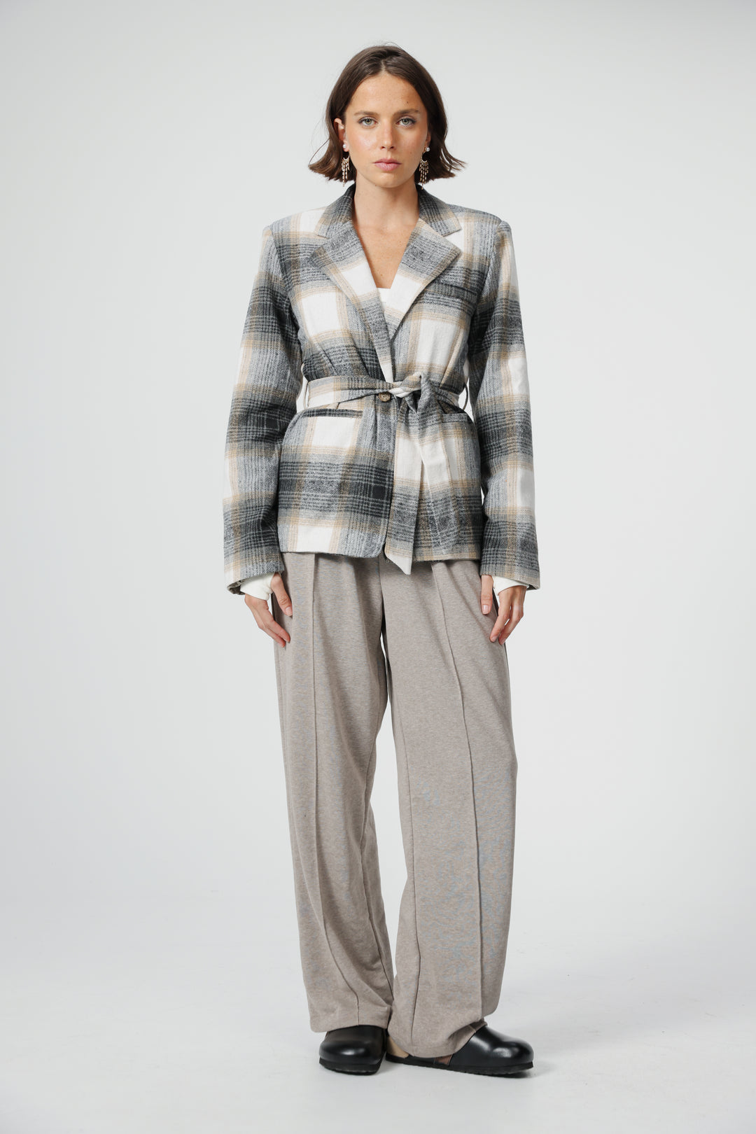 DNA Plaid Grey Blazer