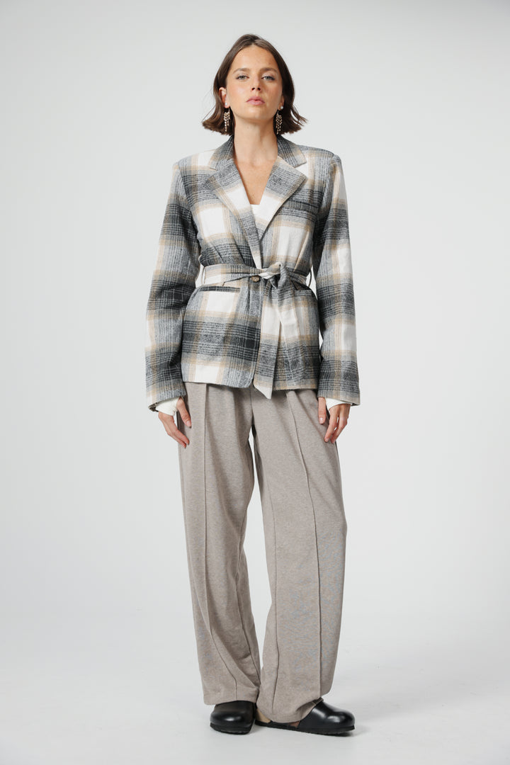 DNA Plaid Grey Blazer