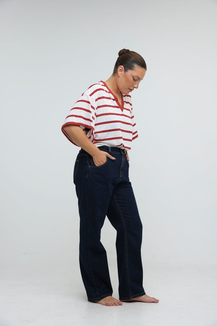 August Red Striped T-Shirt