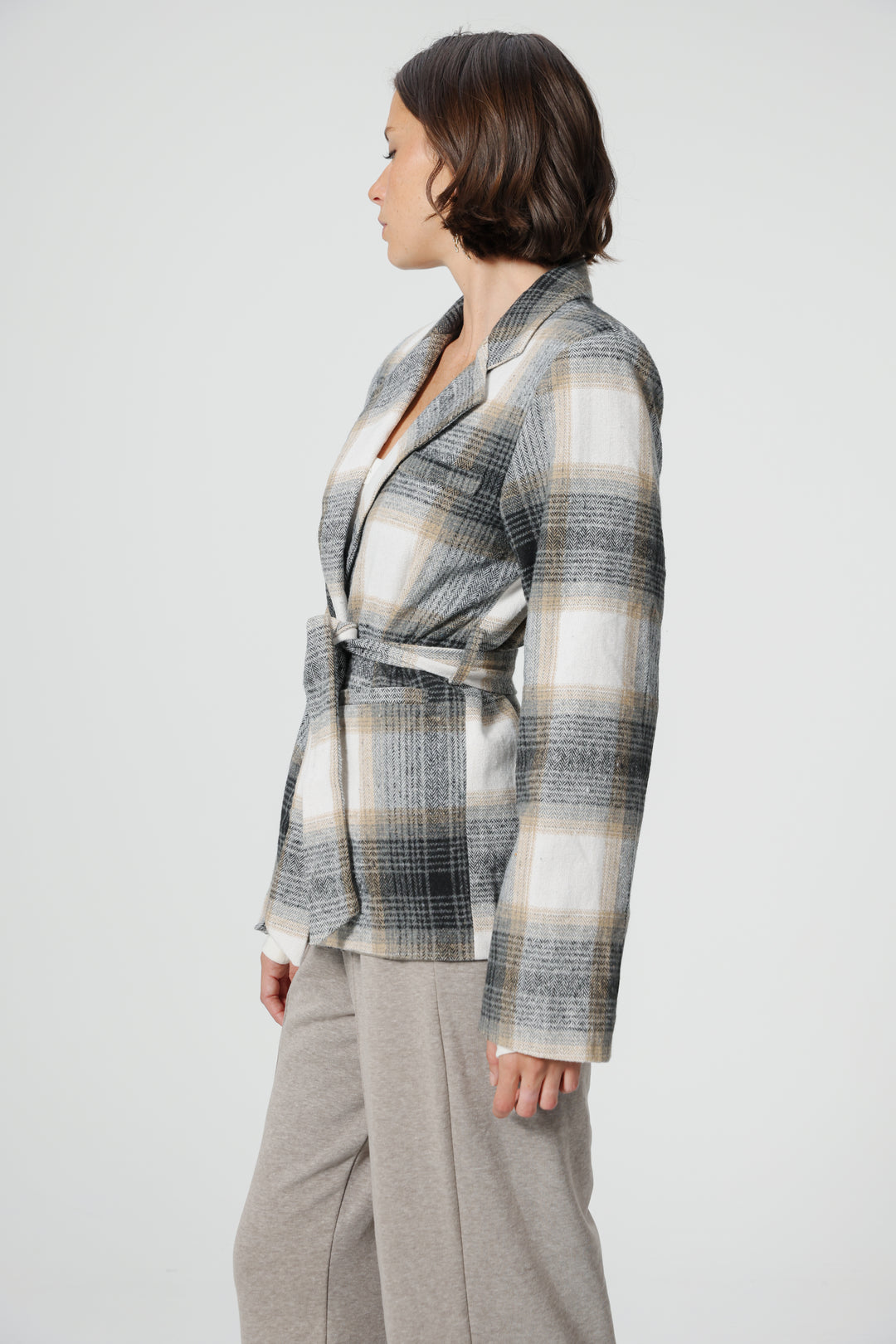 DNA Plaid Grey Blazer