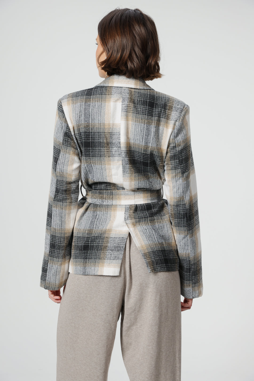 DNA Plaid Grey Blazer