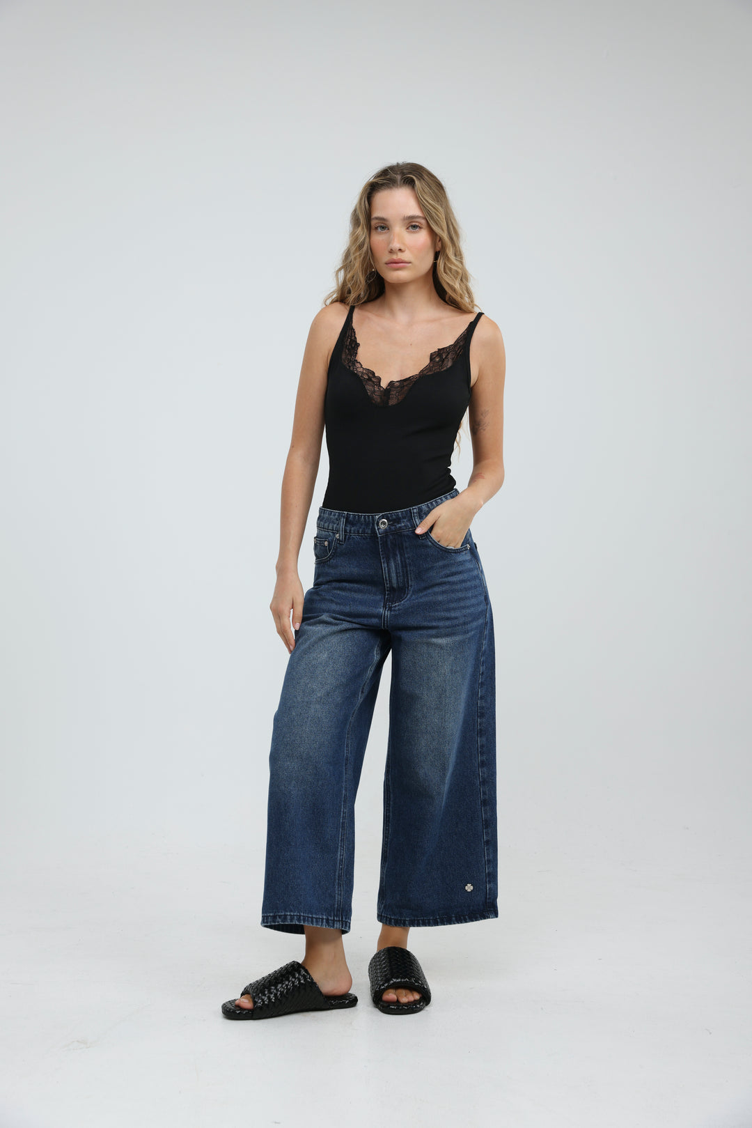 Star 418 Blue Cropped Denim