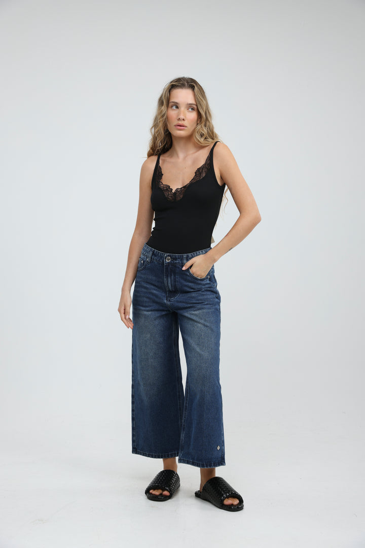 Star 418 Blue Cropped Denim
