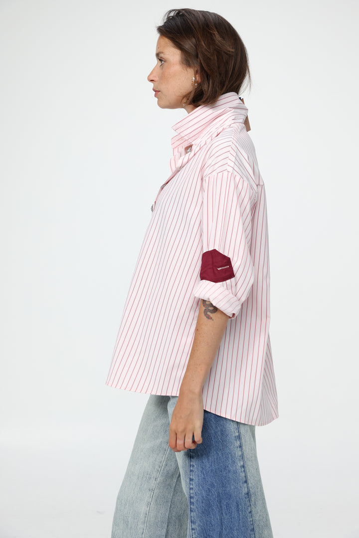 Pink Striped Buttoned Shirt