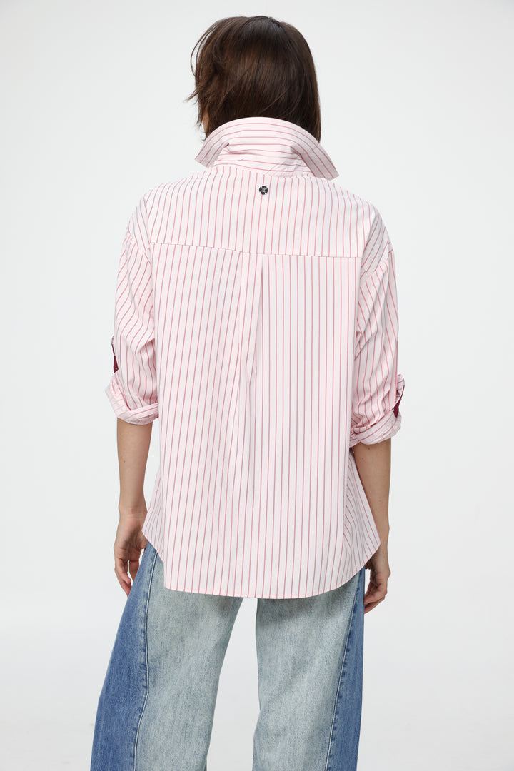 Pink Striped Buttoned Shirt