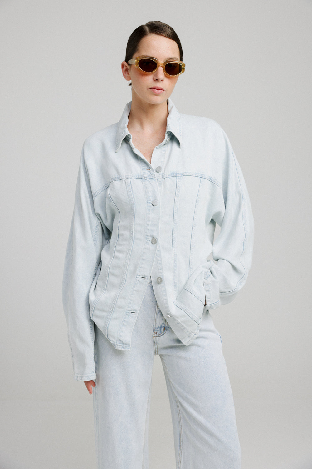 Redesign Snow Blue Soft Denim Shirt