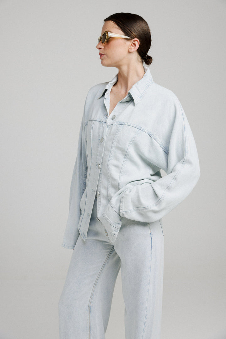 Redesign Snow Blue Soft Denim Shirt