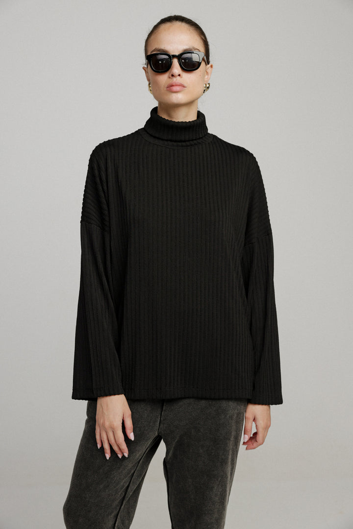 Wanted Black Oversized Jumper