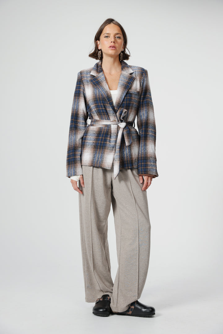 DNA Plaid Navy Blazer