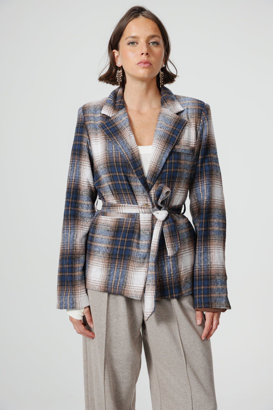 DNA Plaid Navy Blazer
