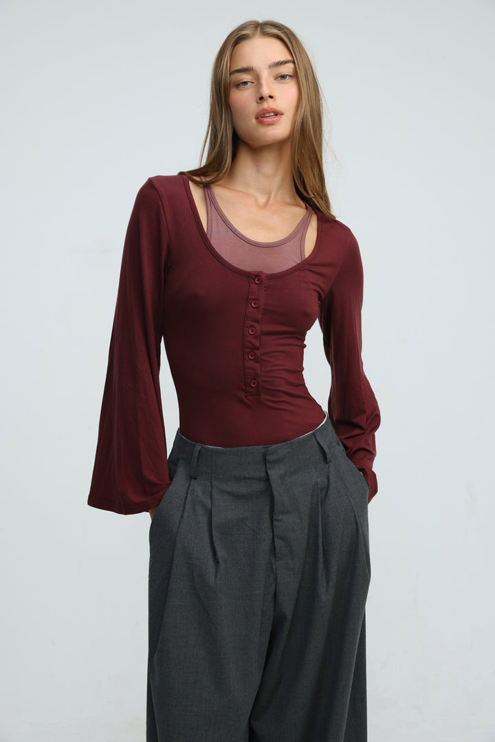 Duplicate Wine Bodysuit