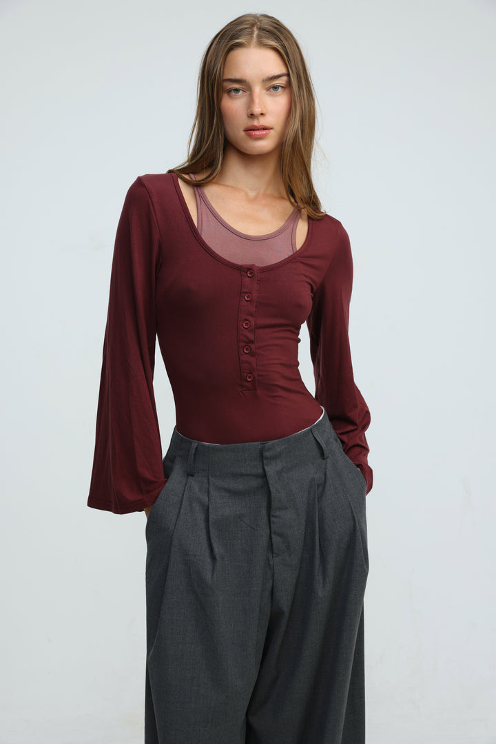 Duplicate Wine Bodysuit