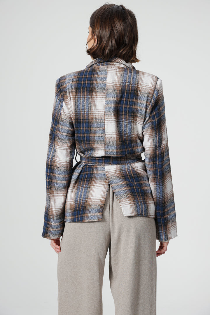 DNA Plaid Navy Blazer