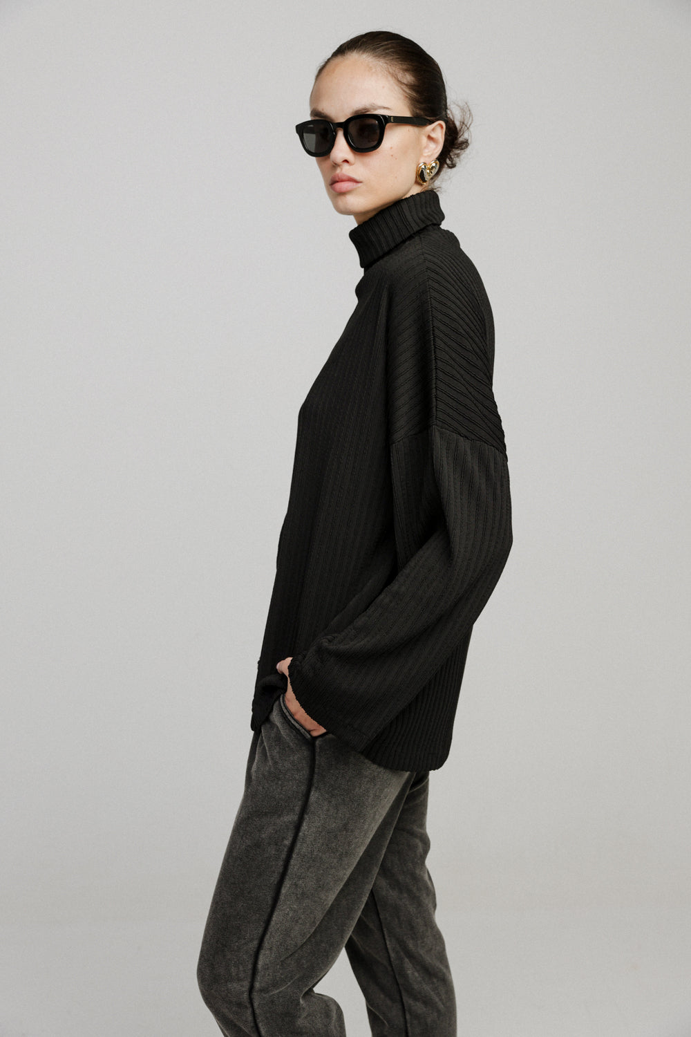 Wanted Black Oversized Jumper