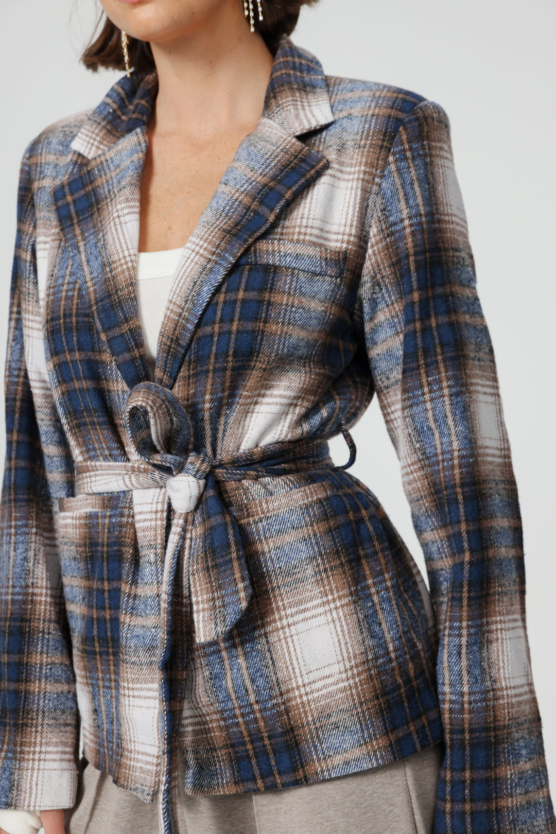 DNA Plaid Navy Blazer