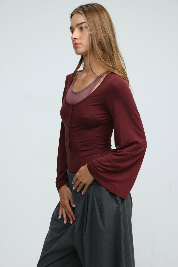 Duplicate Wine Bodysuit