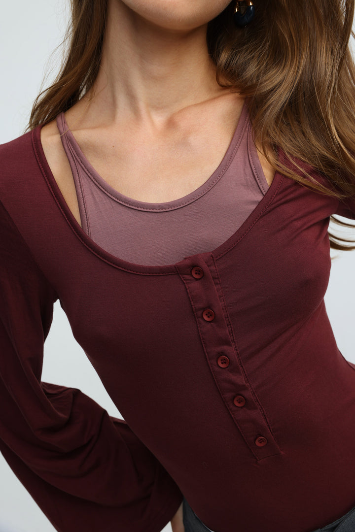 Duplicate Wine Bodysuit