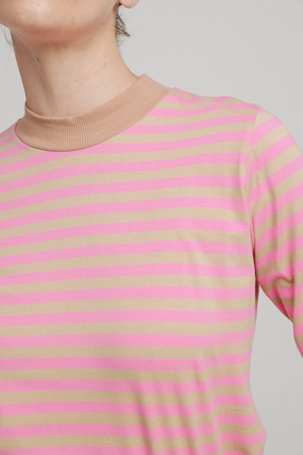 Rebasically Pink&Camel Stripes Shirt