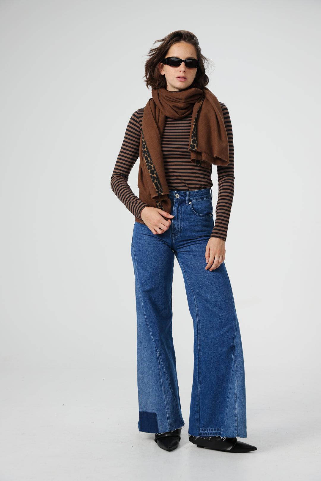 צעיף חום צמר מלאכותי Brown Scarf