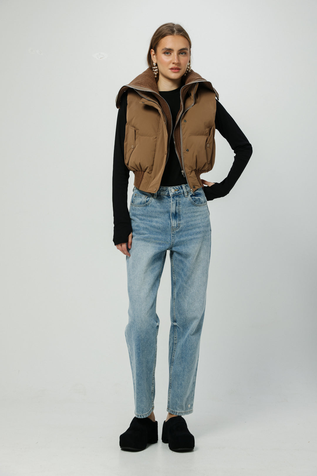 וסט חום קאמל מידה XS Mine Camel Vest 