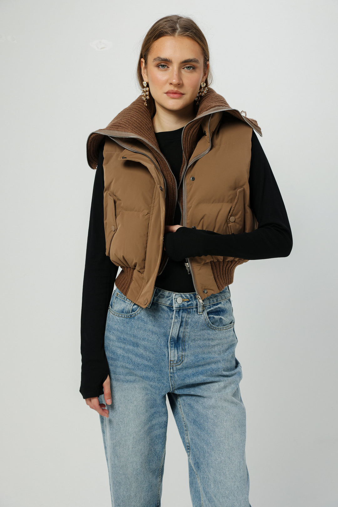 וסט חום קאמל לאישה Mine Camel Vest 