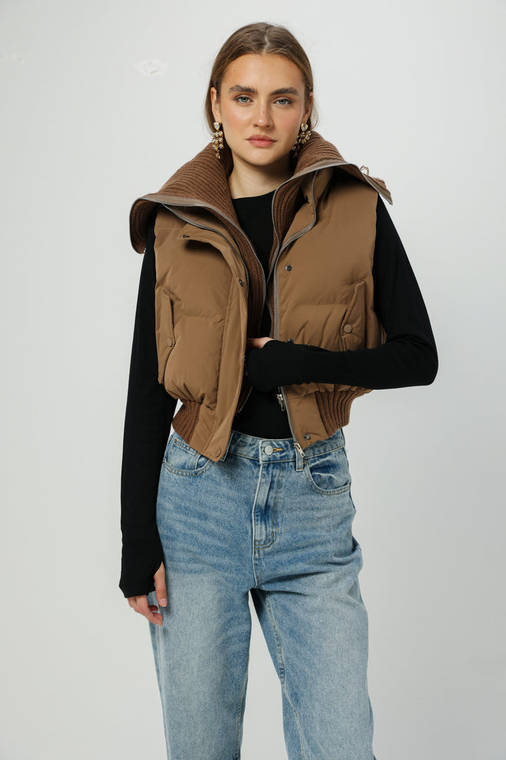 וסט חום קאמל לאישה Mine Camel Vest 