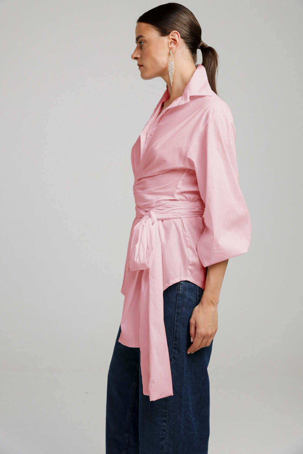 Wrap Pink Buttoned Shirt