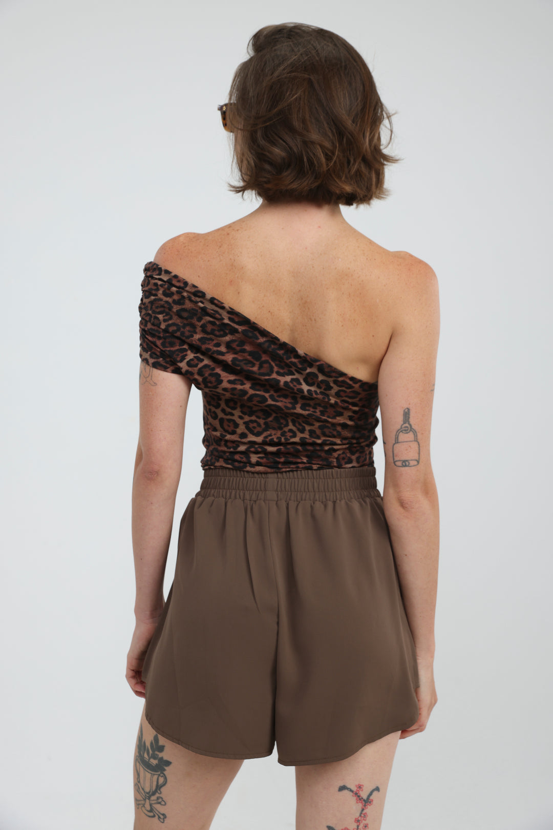 Everglow Leopard One Shoulder Top