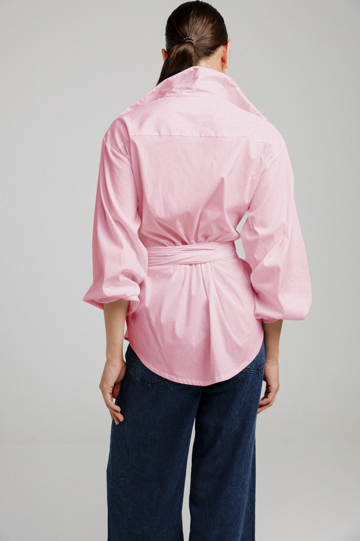 Wrap Pink Buttoned Shirt