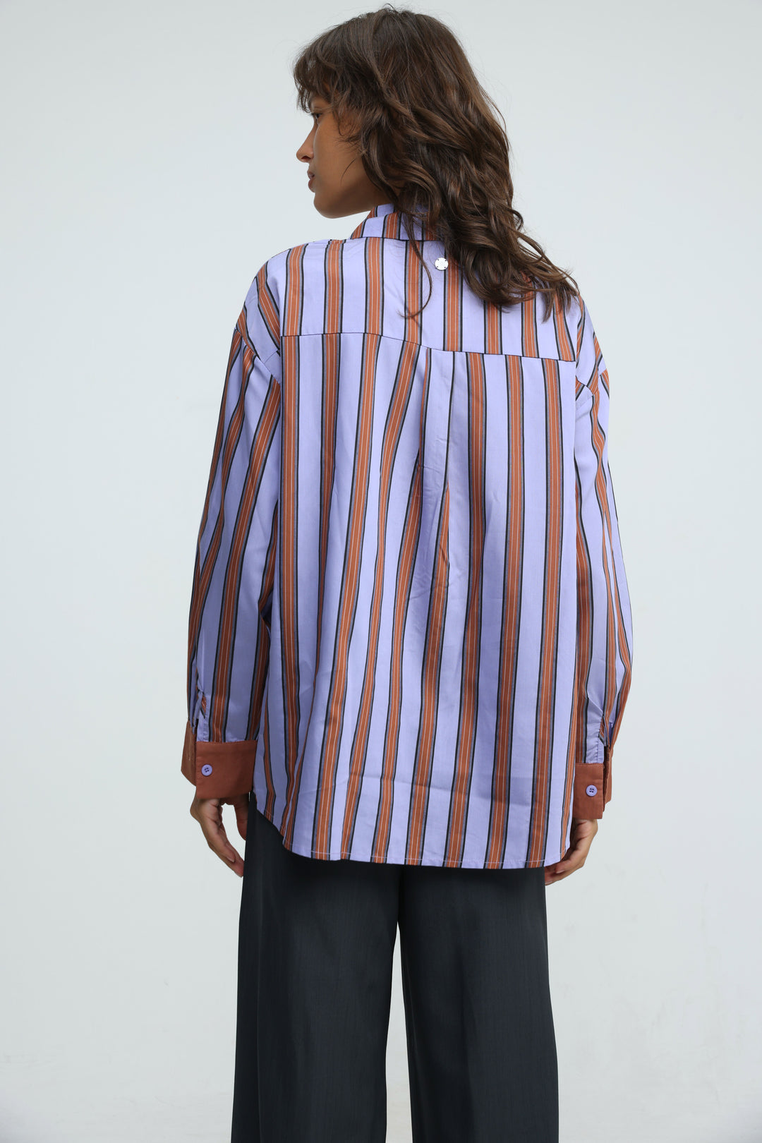 Checklist Purple Striped Buttoned Shirt