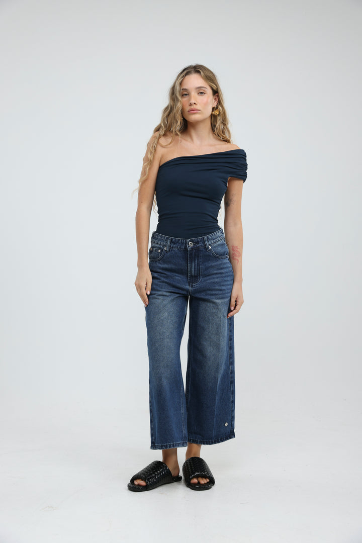Star 418 Blue Cropped Denim