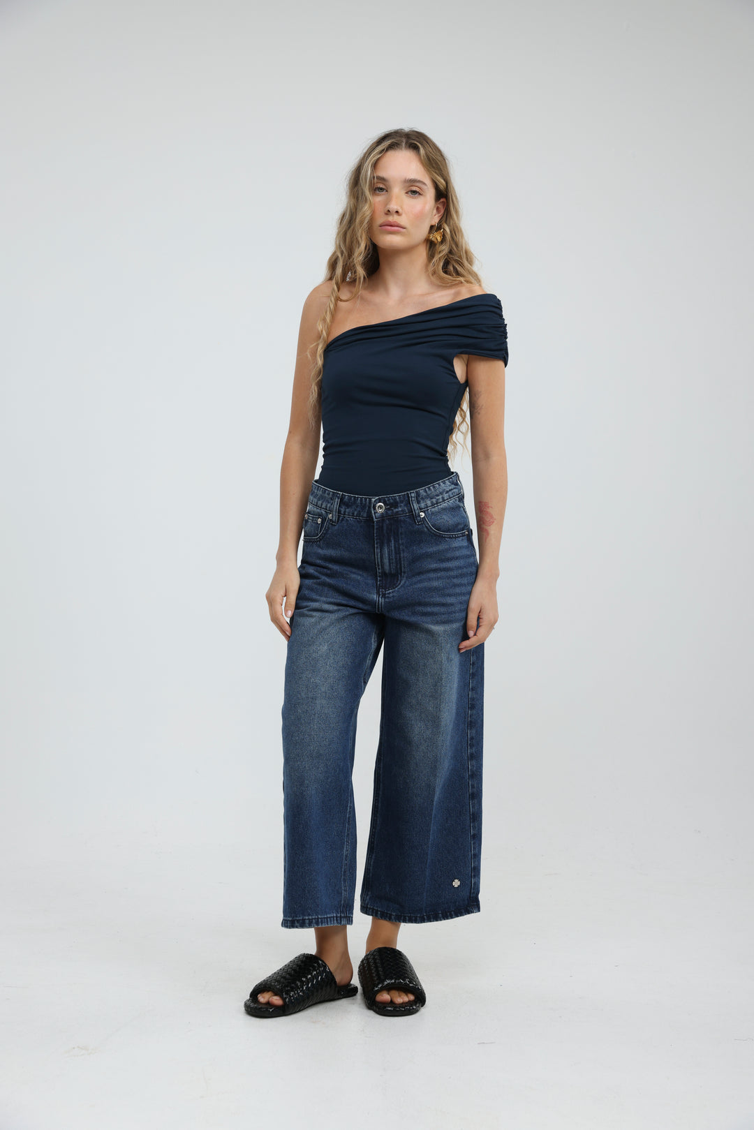 Star 418 Blue Cropped Denim