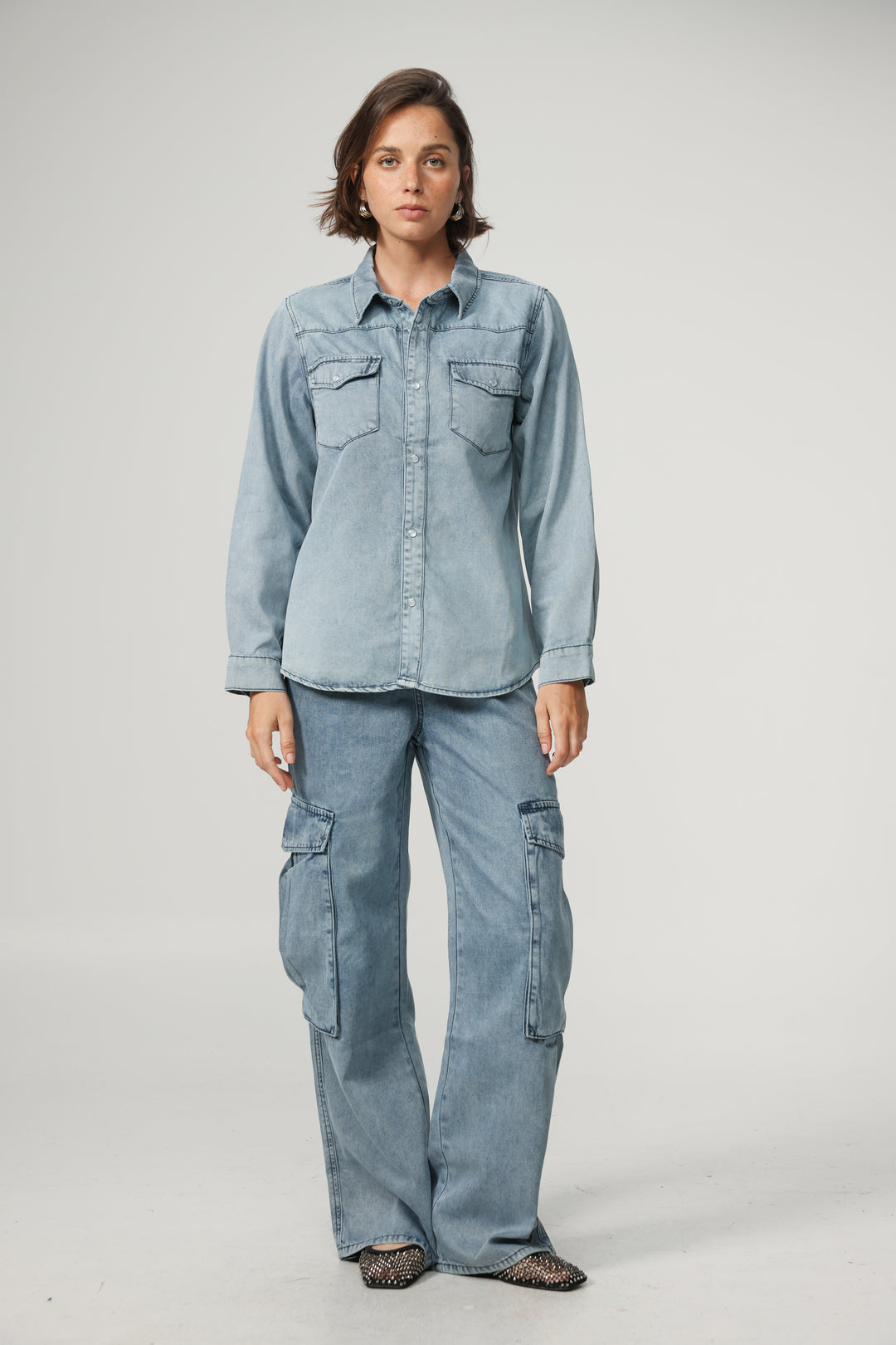 Soft Blue Denim Shirt