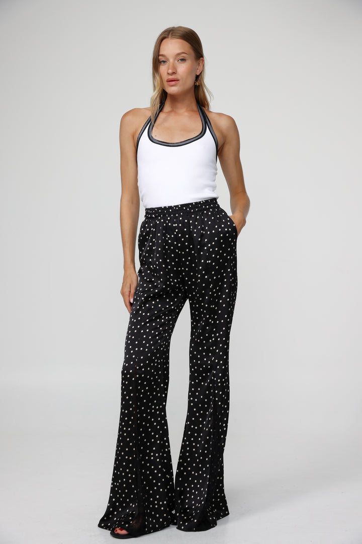 Lace Dots Wide Leg Bottoms