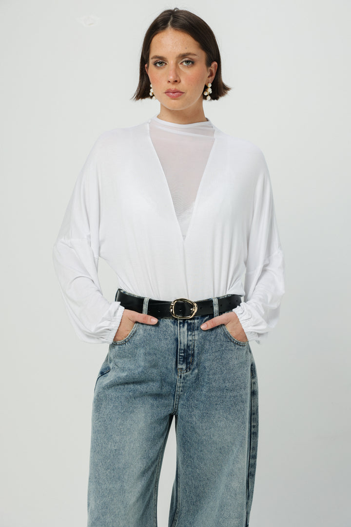Field White Mesh Shirt