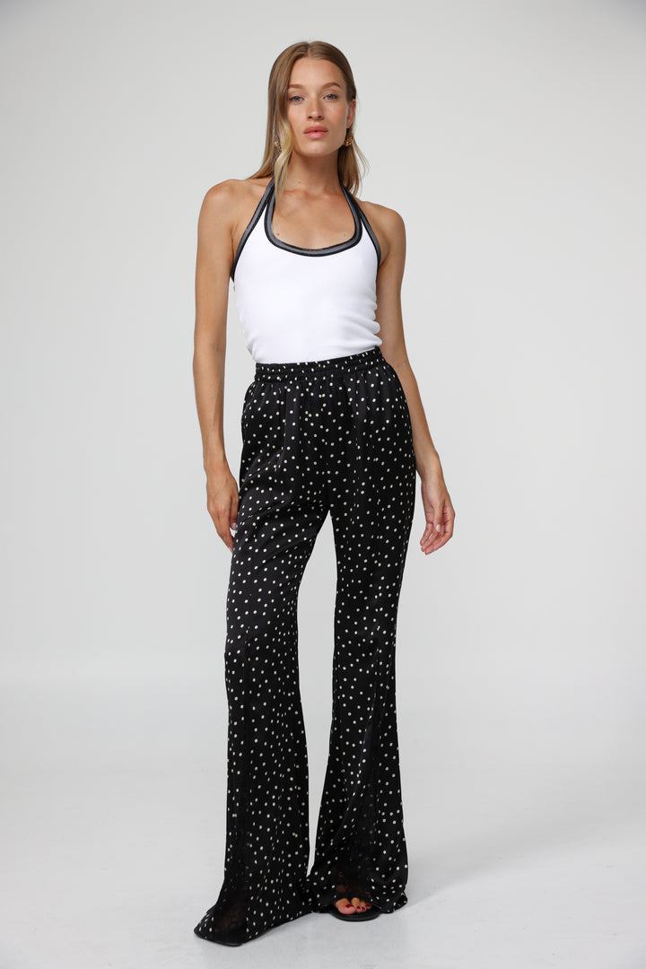 Lace Dots Wide Leg Bottoms