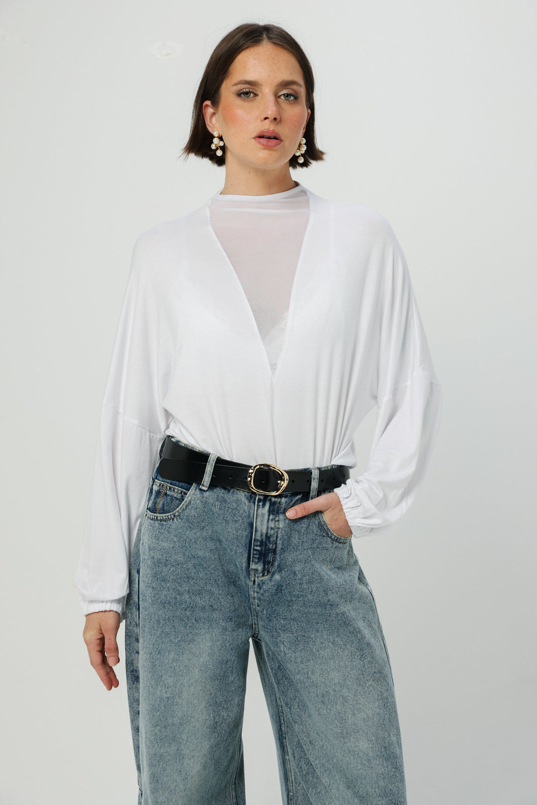 Field White Mesh Shirt