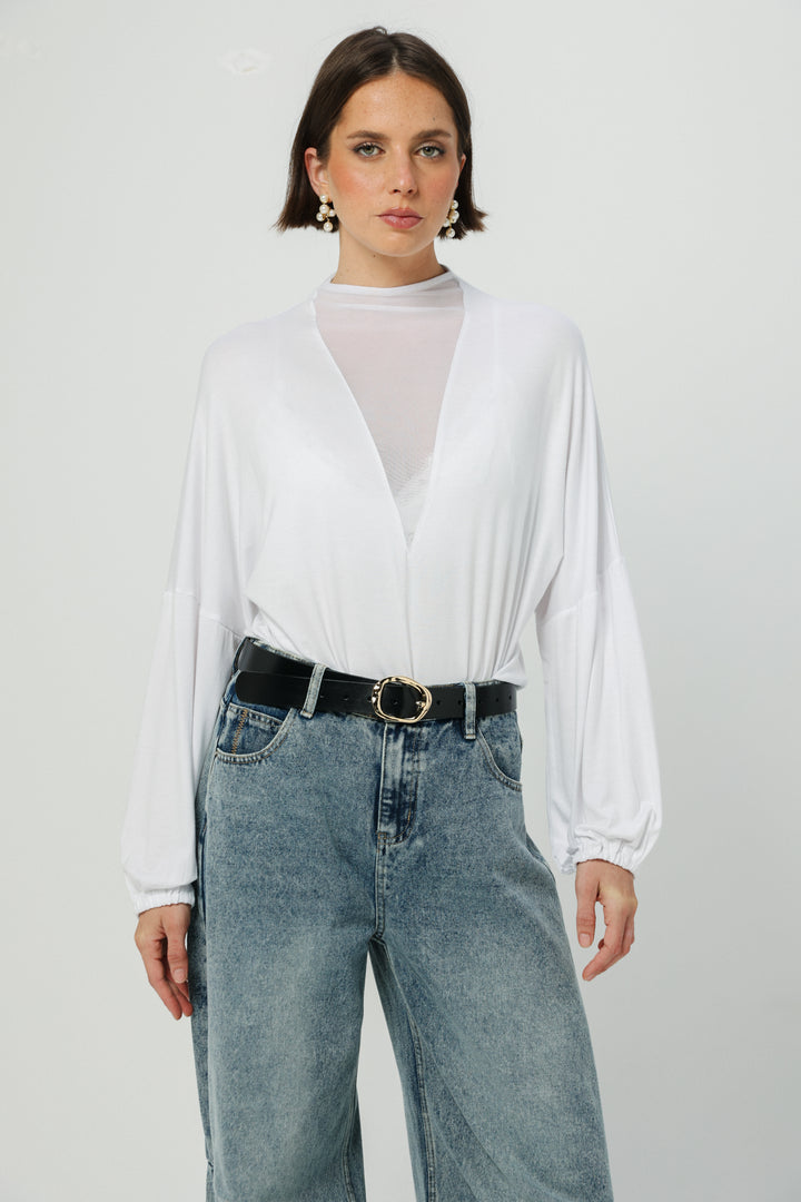 Ovel Buckle Black Leather Belt