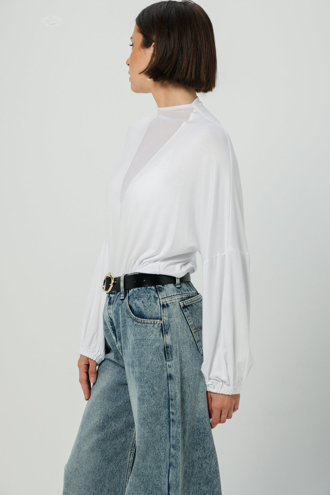 Field White Mesh Shirt