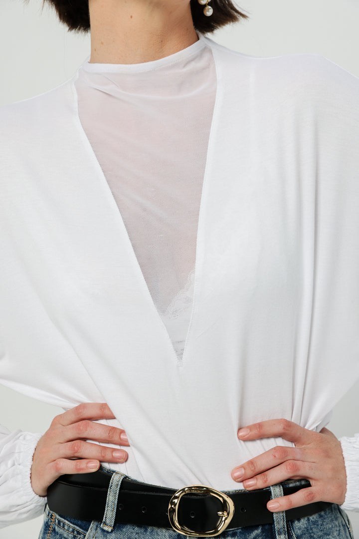 Field White Mesh Shirt