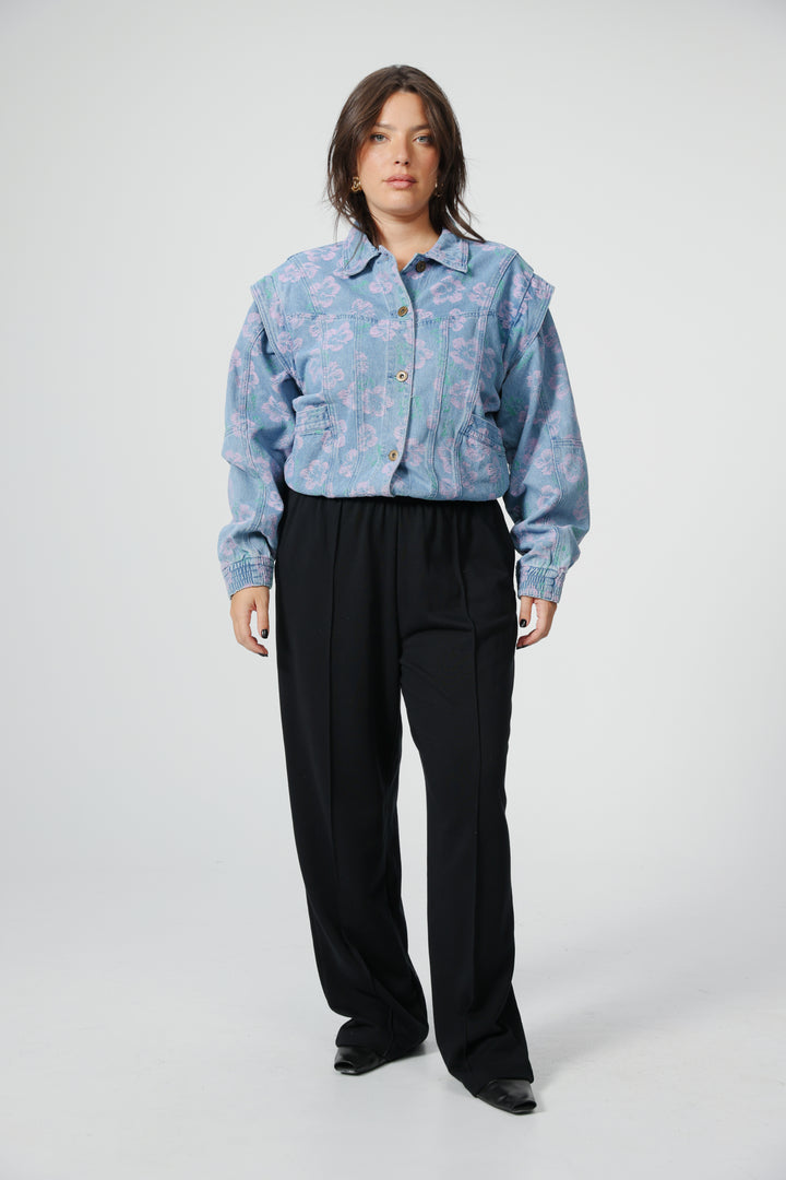 Poetry Floral Denim Jacket