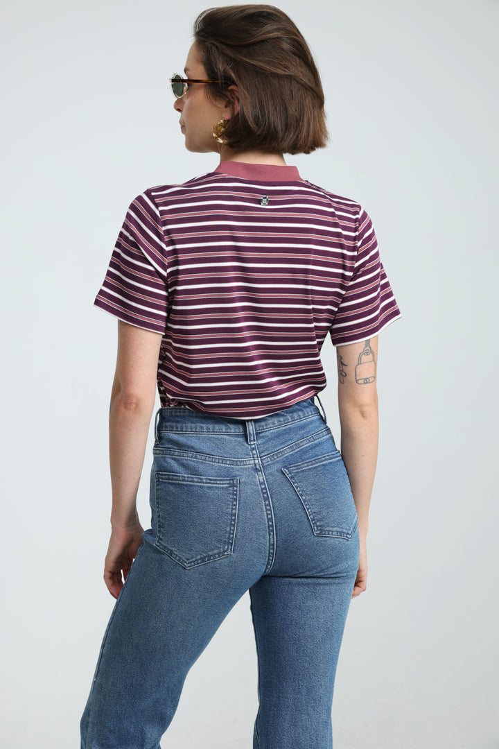 Rebasically Striped Purple T-Shirt
