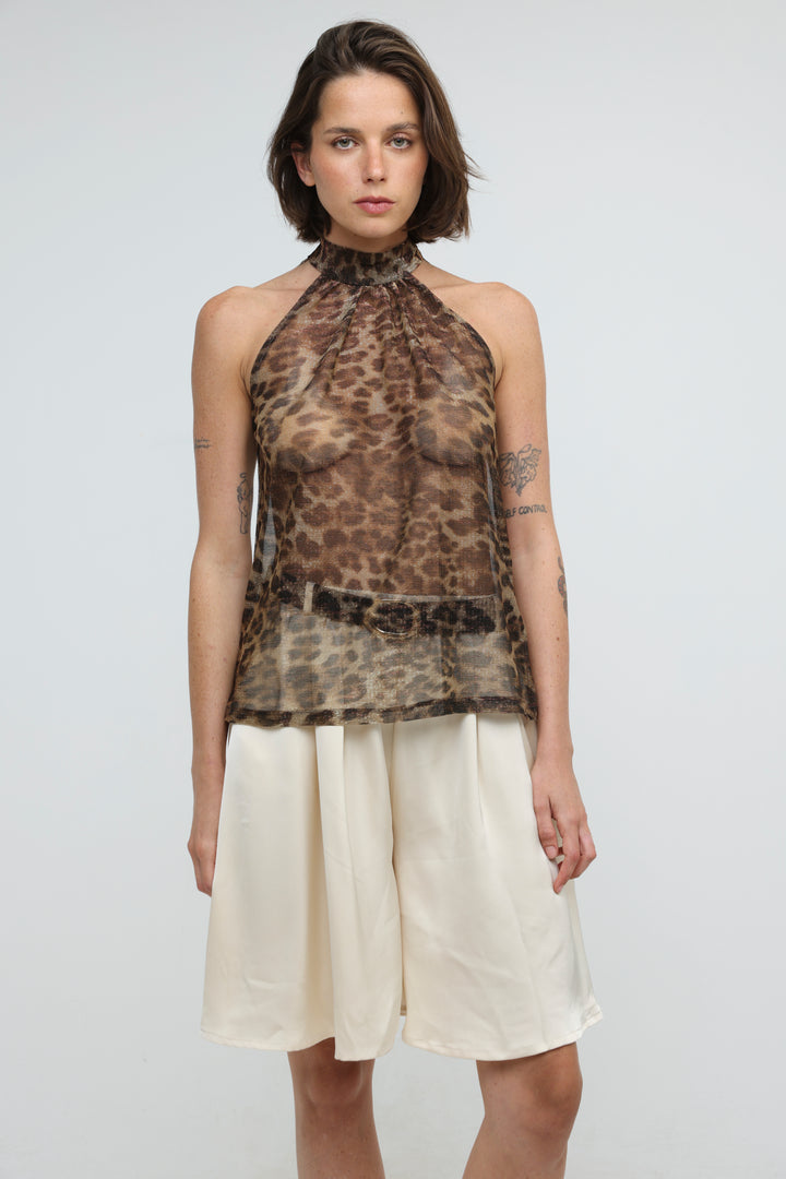 Collar Leopard Tank