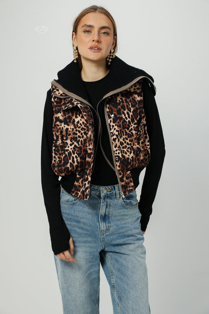 Mine Leopard Vest ווסט מנומר נשים