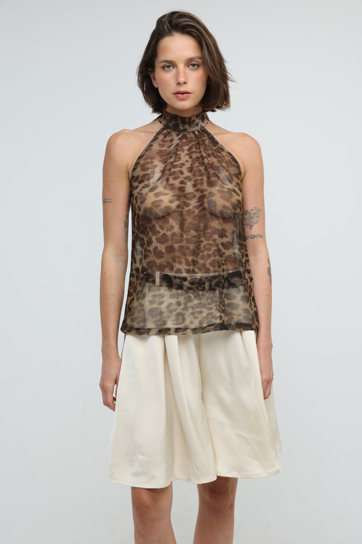 Collar Leopard Tank