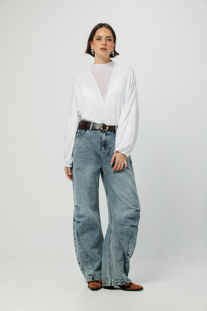 Field White Mesh Shirt